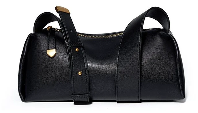 Main image of Genuine Leather Women Small Shoulder Purse Handbag Black