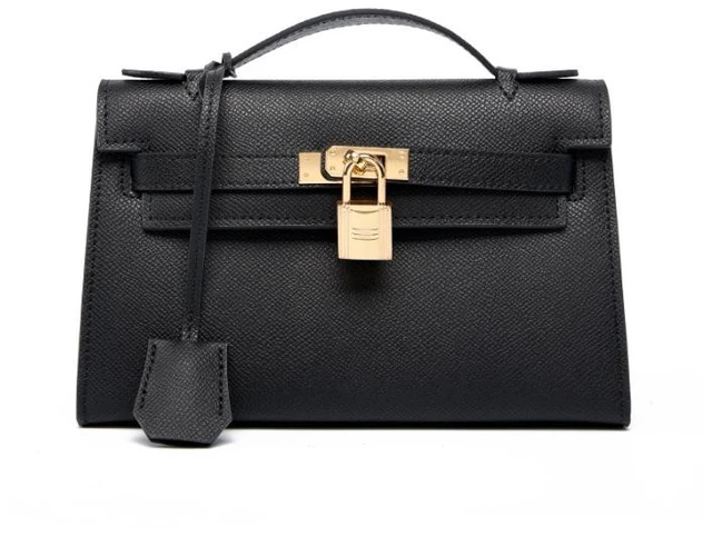 Main image of Genuine Leather Womens Handbags Top-handle Totes Satchel Shoulder Bag Black