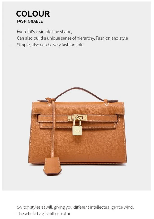 Alt view image 2 of 3 - Genuine Leather Womens Handbags Top-handle Totes Satchel Shoulder Bag Brown