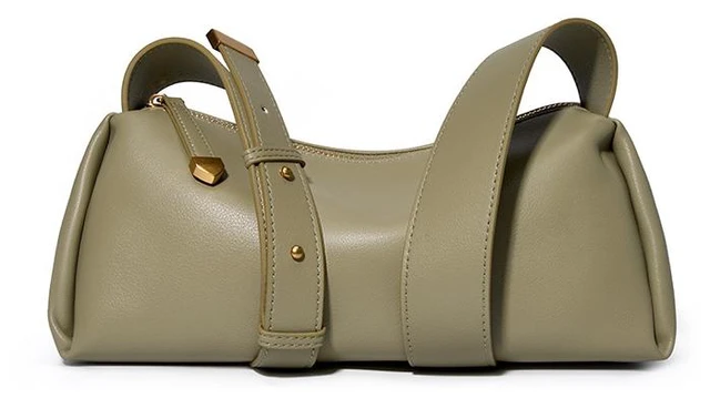 Main image of Genuine Leather Women Small Shoulder Purse Handbag Green