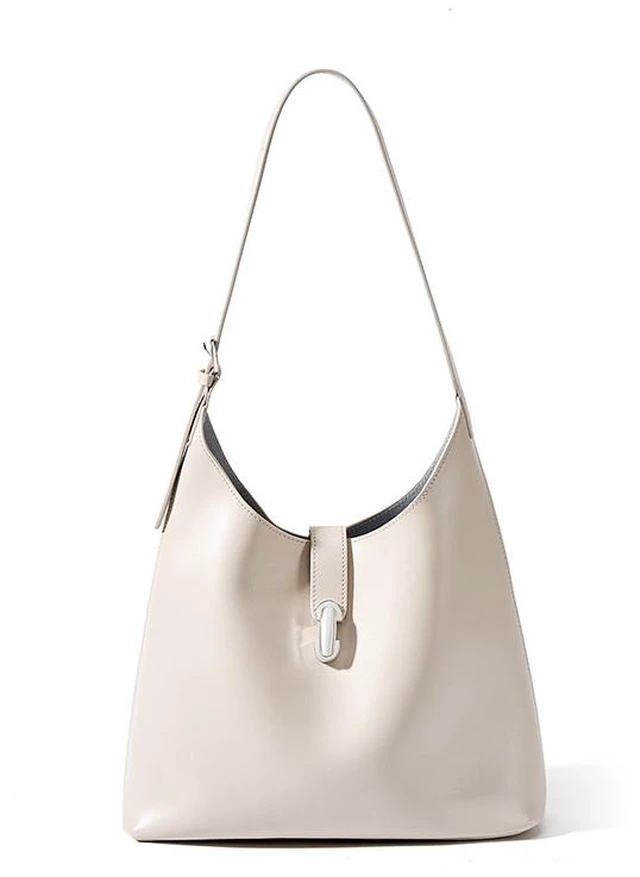 Main image of Genuine Leather Hobo Bags for Women Shoulder Purses and Handbags White