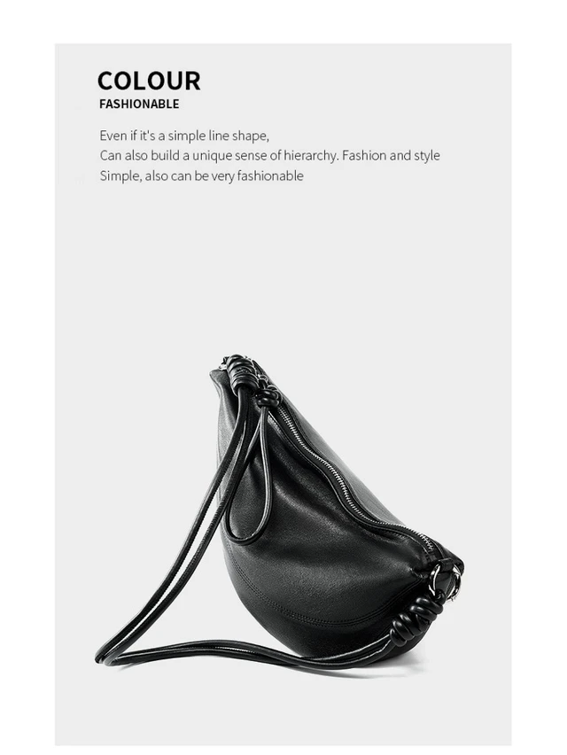 Alt view image 2 of 4 - Genuine Leather Women Cross Body Bag Cute Designer Handbags Black