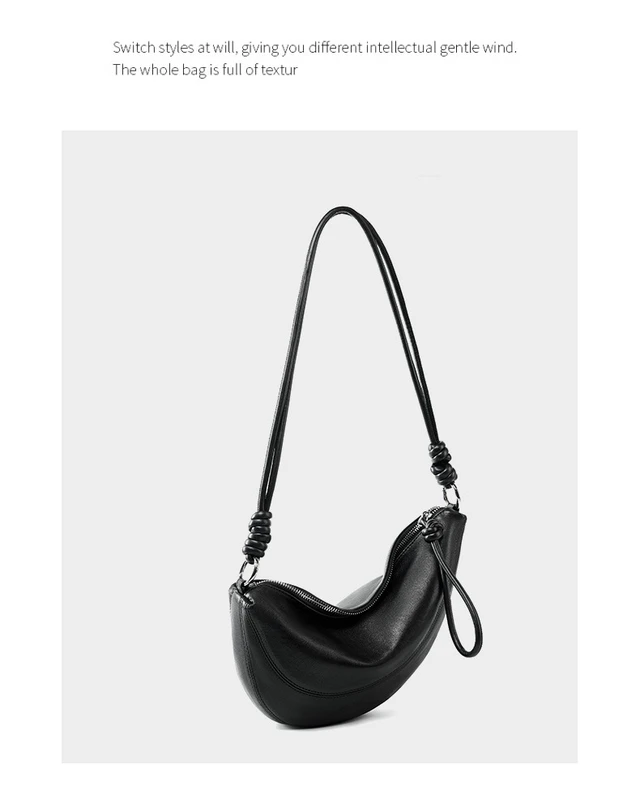 Alt view image 3 of 4 - Genuine Leather Women Cross Body Bag Cute Designer Handbags Black