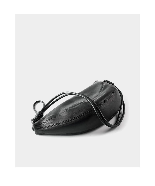 Alt view image 4 of 4 - Genuine Leather Women Cross Body Bag Cute Designer Handbags Black