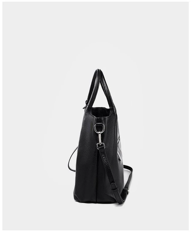 Alt view image 3 of 3 - Women Soft Genuine Leather Totes Shoulder Bag Purses and Handbags Black