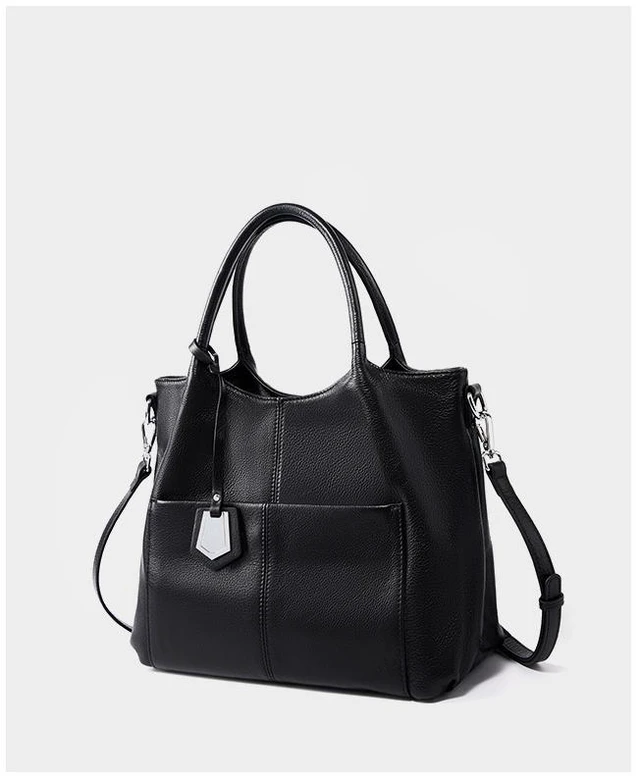 Alt view image 2 of 3 - Women Soft Genuine Leather Totes Shoulder Bag Purses and Handbags Black