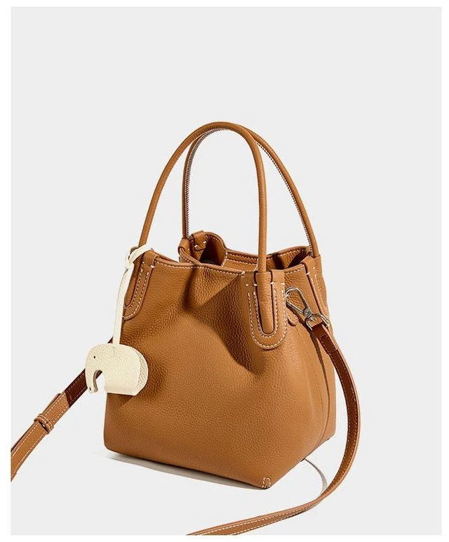 Alt view image 4 of 4 - Genuine Leather Purses and Handbags for Women Crossbody Stachel Shoulder Bags Brown
