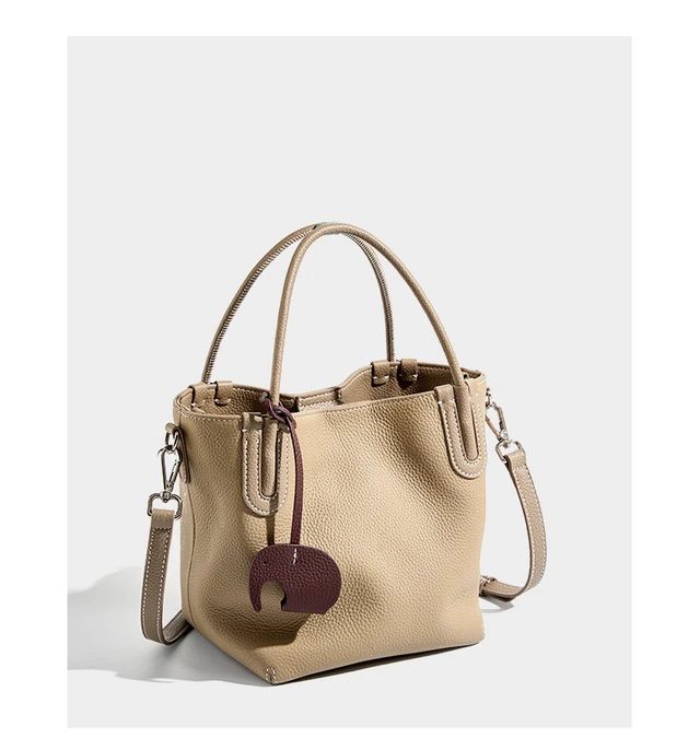 Alt view image 4 of 4 - Genuine Leather Purses and Handbags for Women Crossbody Stachel Shoulder Bags Grey