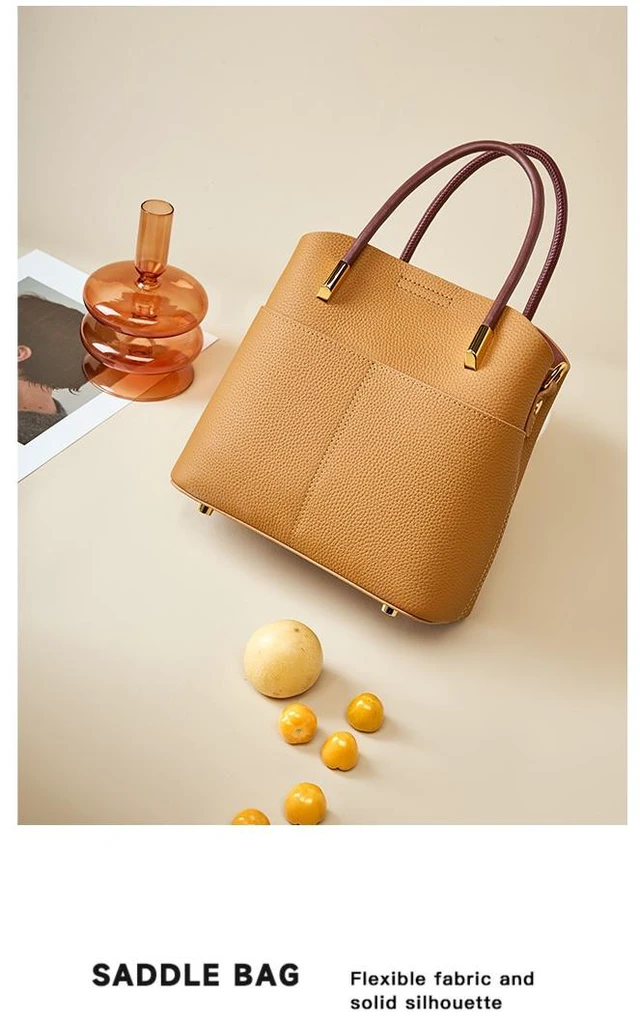 Alt view image 2 of 3 - Genuine Leather Woman Crossbody Purses Handbags Shoulder Bags Brown