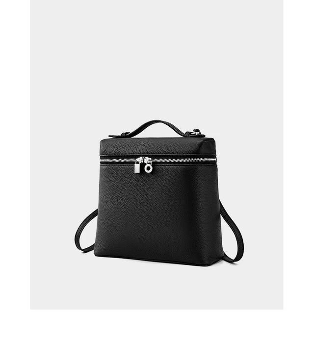 Alt view image 3 of 3 - Genuine Leather Women Piana Backpack Black