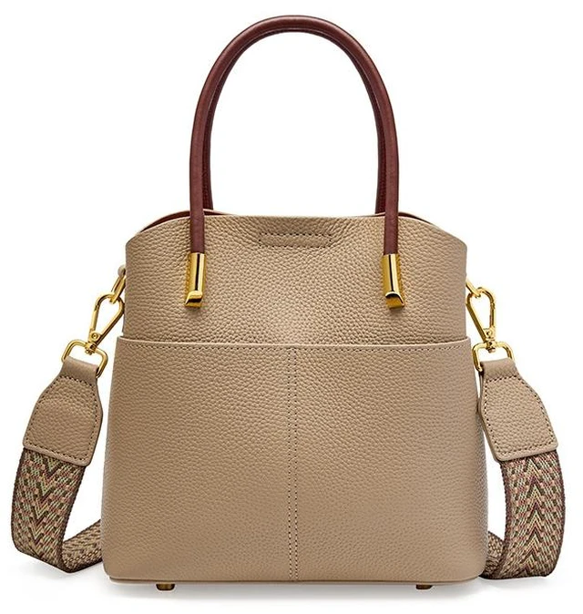 Main image of Genuine Leather Woman Crossbody Purses Handbags Shoulder Bags Grey
