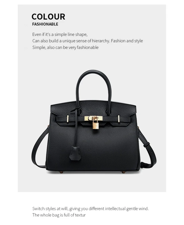Alt view image 2 of 3 - Genuine Leather Womens Crossbody Handbags and Purses Black