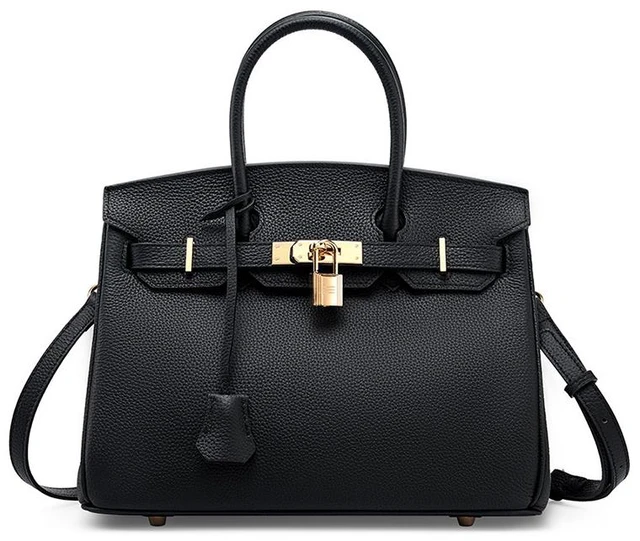 Main image of Genuine Leather Womens Crossbody Handbags and Purses Black