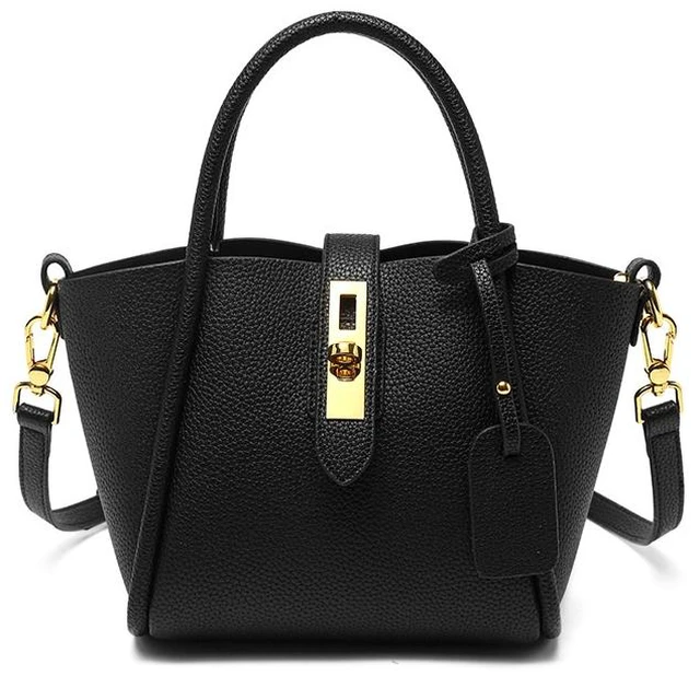 Main image of Genuine Leather Women's Top-handle Bags Black