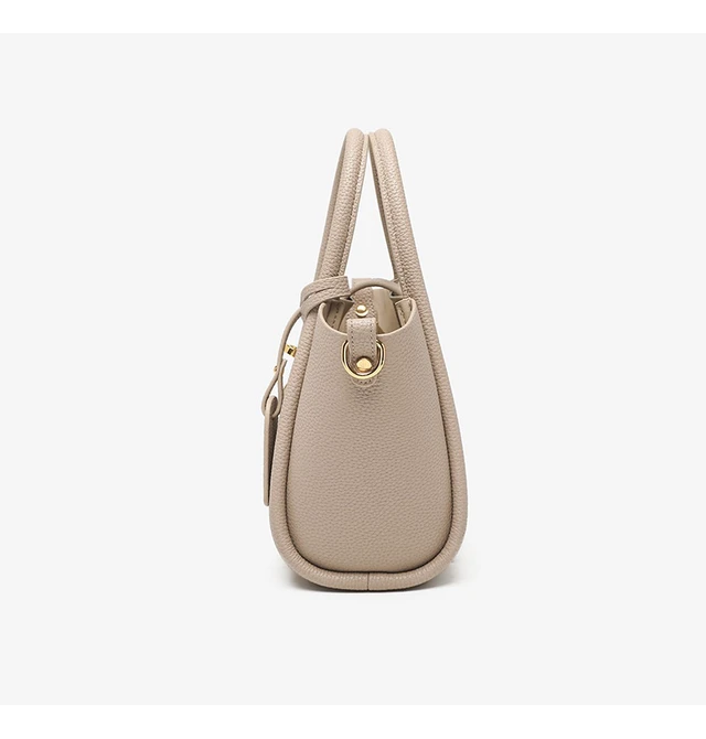 Alt view image 5 of 6 - Genuine Leather Women's Top-handle Bags White