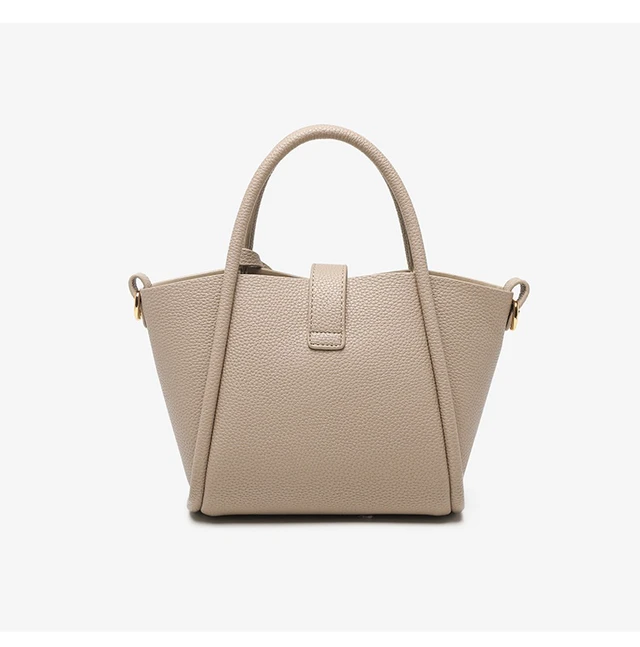 Alt view image 3 of 6 - Genuine Leather Women's Top-handle Bags White