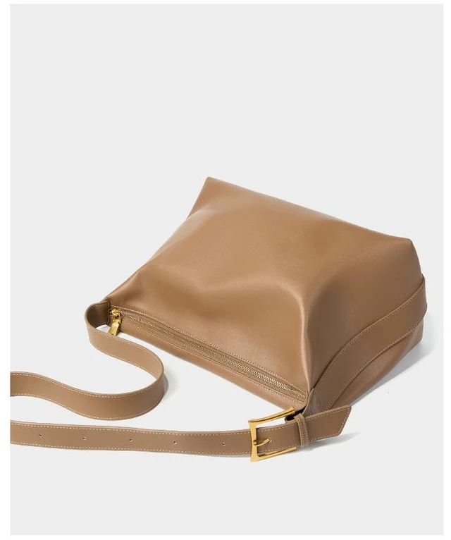 Alt view image 4 of 4 - Genuine Leather Classic Crossbody Purses for Lady Handbag Brown