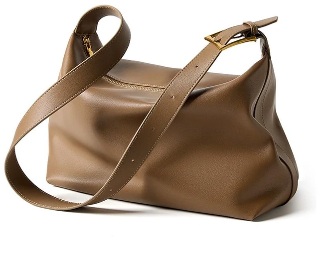 Main image of Genuine Leather Classic Crossbody Purses for Lady Handbag Brown
