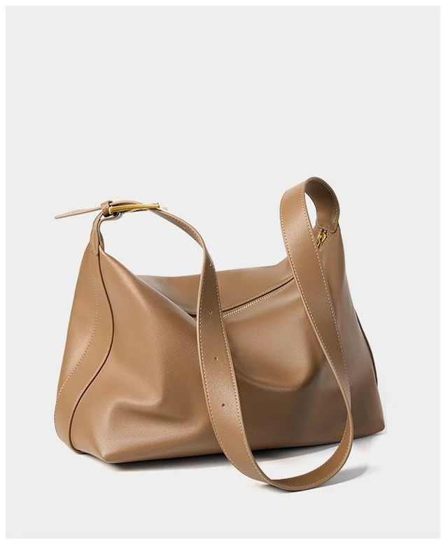 Alt view image 2 of 4 - Genuine Leather Classic Crossbody Purses for Lady Handbag Brown