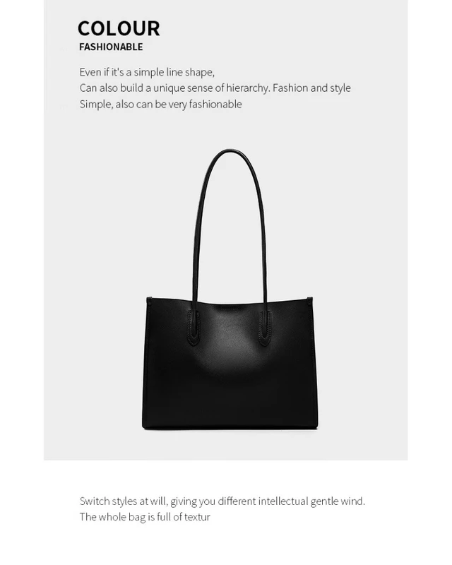Alt view image 2 of 3 - Genuine Leather Women's Shoulder Handbags Black