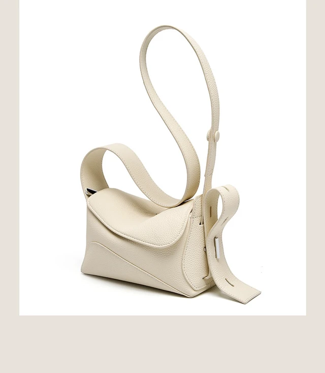 Alt view image 2 of 5 - Genuine Leather Womens Hobo Purse Roomy Casual Shoulder Bags White