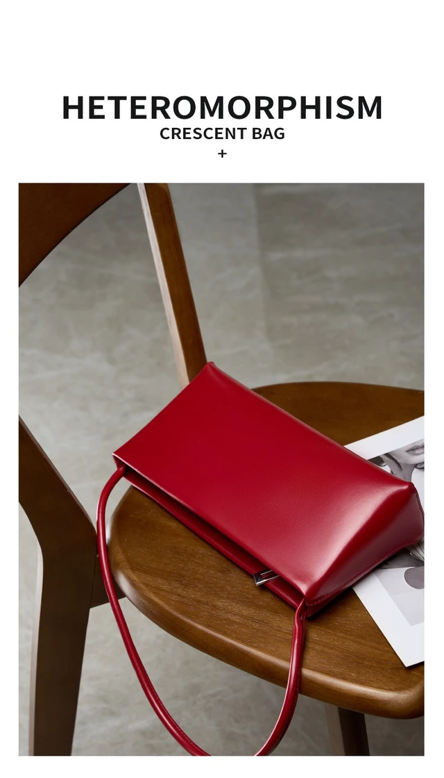 Alt view image 2 of 3 - Genuine Leather Purses and Handbags Red