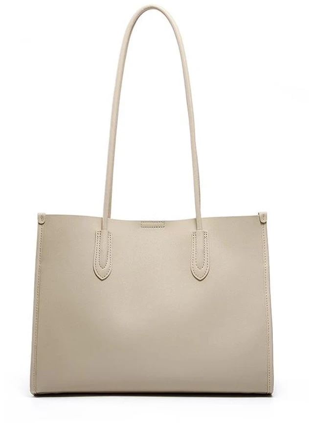 Main image of Genuine Leather Women's Shoulder Handbags Grey