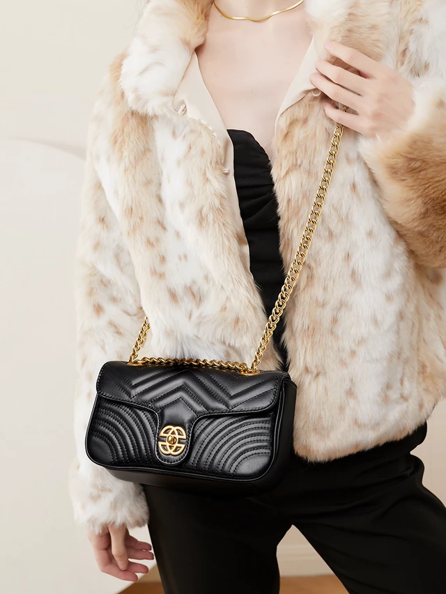 Alt view image 3 of 4 - Genuine Leather Women Shoulder Purses Ladies Top Handle Handbag Black