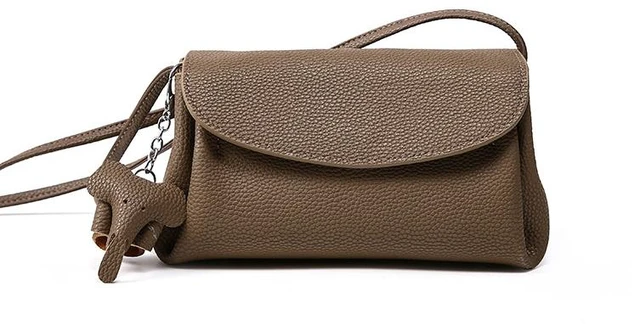 Main image of Genuine Leather Women Tote Bag Crossbody Bag Brown