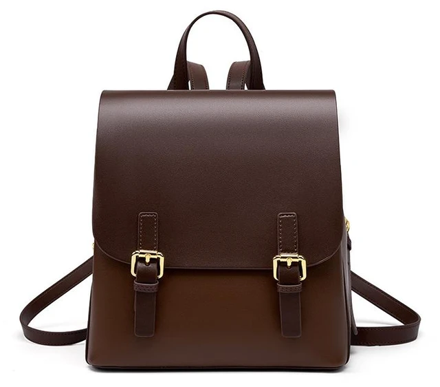 Main image of Genuine Leather Backpack Travel Backpack Brown