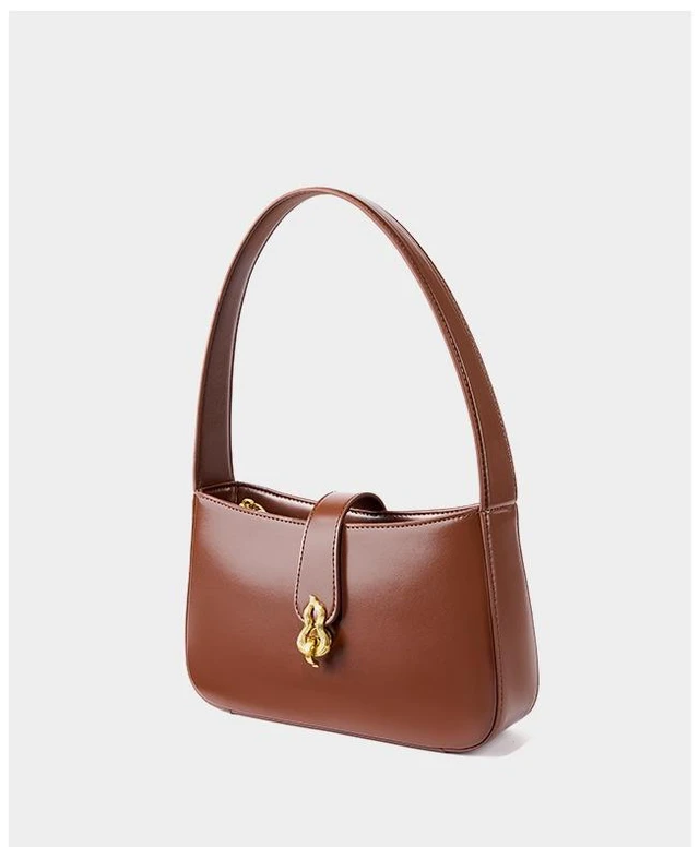 Alt view image 3 of 3 - Genuine Leather Women Tote Top Handle Purse Shoulder Satchel Bags Brown