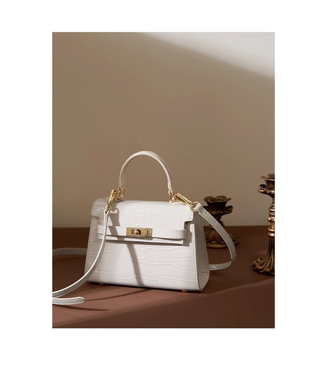 Alt view image 2 of 4 - Genuine Leather Crossbody Bags Shoulder Purse Handbag for Women White