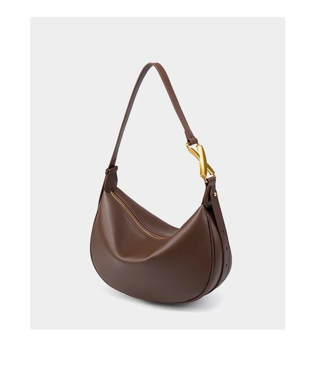 Alt view image 3 of 3 - Genuine Leather Women's Crossbody Purse Handbag Brown