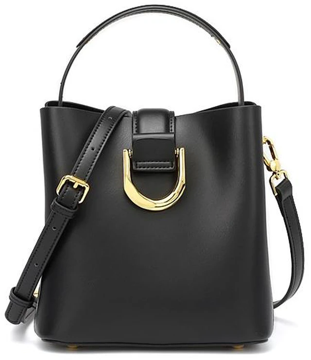 Main image of Genuine Leather Women Satchel Bags Handle Shoulder Handbags Black