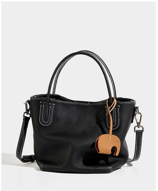 Alt view image 3 of 4 - Genuine Leather Purses and Handbags for Women Crossbody Stachel Shoulder Bags Black