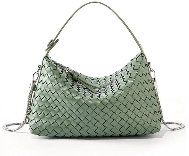 Main image of Genuine Leather Women's Evening Handbags Green