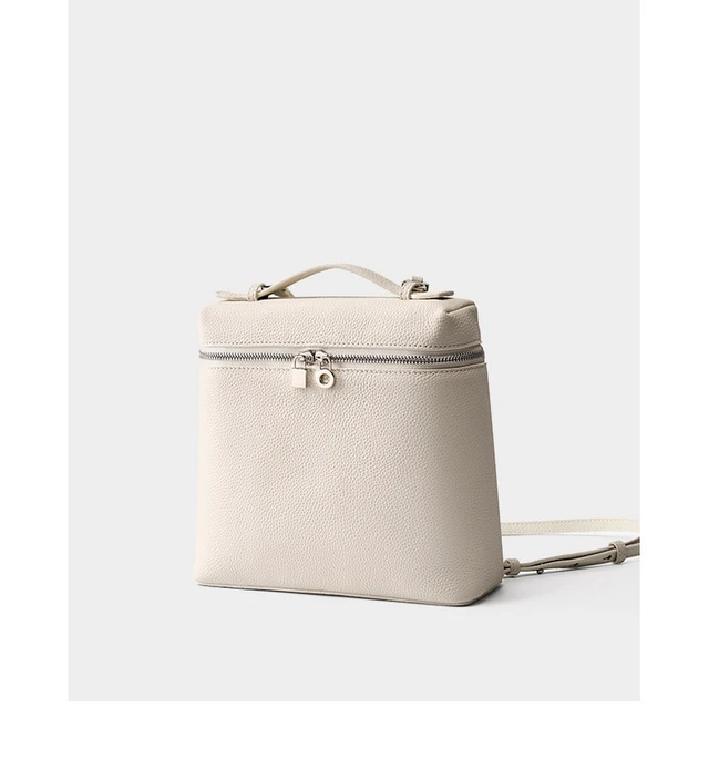 Alt view image 3 of 4 - Genuine Leather Women Piana Backpack White