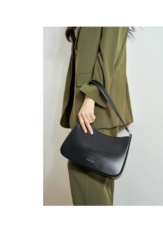 Alt view image 2 of 3 - Real Leather Crossbody Handbags Purses Sling Crossover Shoulder Bag Black