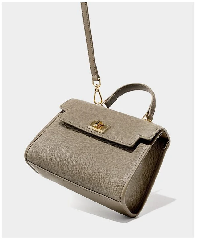 Alt view image 2 of 3 - Genuine Leather Women Top Handle Straw Crossbody Bags Bronze