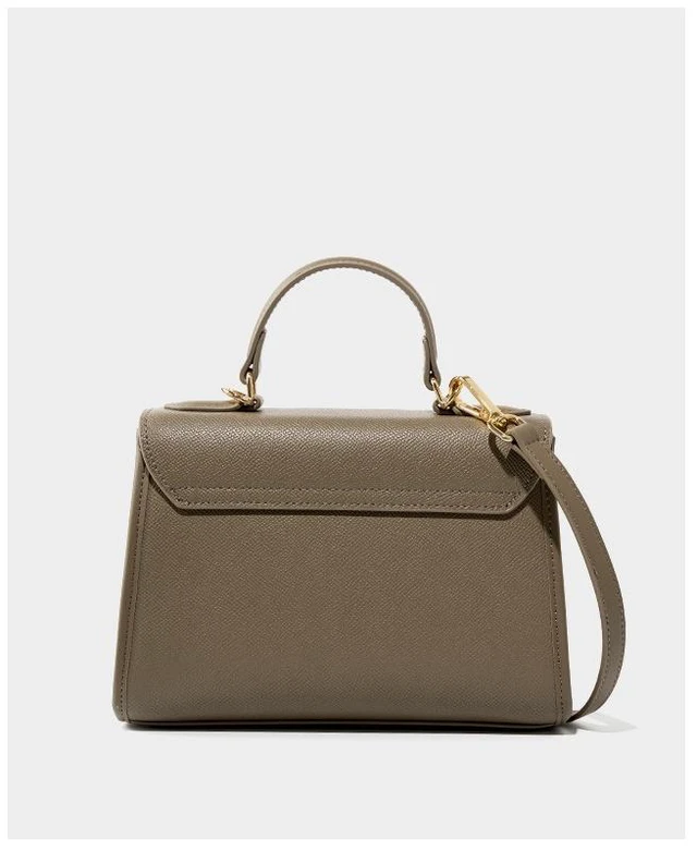 Alt view image 3 of 3 - Genuine Leather Women Top Handle Straw Crossbody Bags Bronze