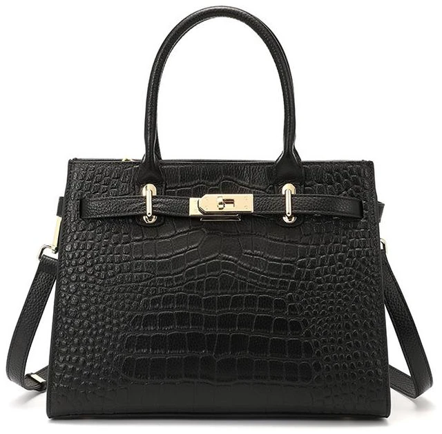 Main image of Genuine Leather Purses and Handbags for Women Shoulder Tote Bags Black