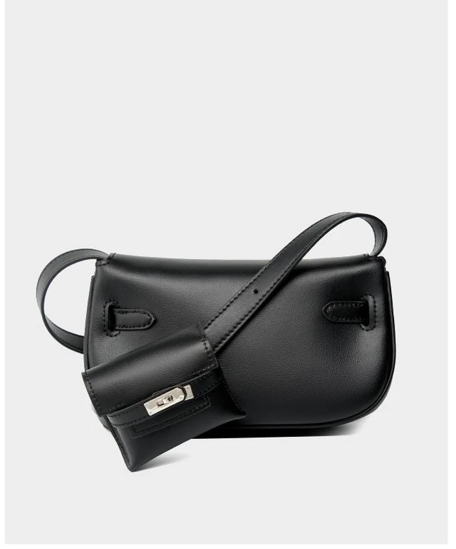 Alt view image 3 of 3 - Genuine leather Moove Kelly Mini Multi Functional Saddle Women's Bag Black