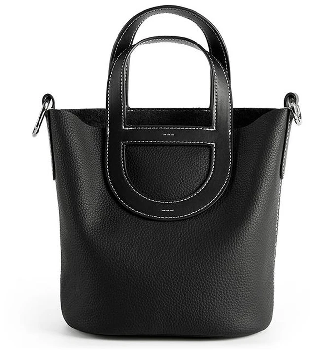 Main image of Genuine Leather Women Handbags Tote Purse Shoulder Bag Black
