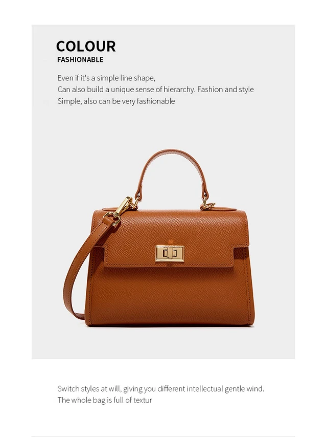 Alt view image 2 of 3 - Genuine Leather Women Top Handle Straw Crossbody Bags Brown