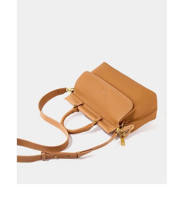 Alt view image 5 of 6 - Women Genuine Leather Shoulder Bags Classic Crossbody Purses Brown