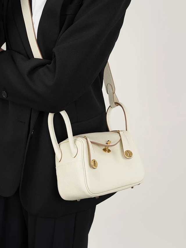 Alt view image 2 of 3 - Ladies' Genuine Leather Shoulder Crossbody Bag Lindy Small Bag White