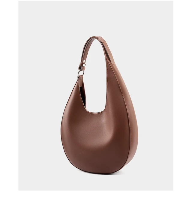 Alt view image 3 of 3 - Women Tote Bag Handbags Genuine Leather Fashion Hobo Shoulder Bags Bronze