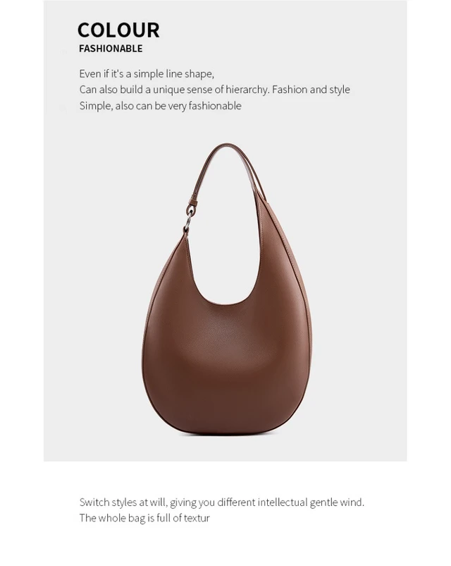 Alt view image 2 of 3 - Women Tote Bag Handbags Genuine Leather Fashion Hobo Shoulder Bags Bronze