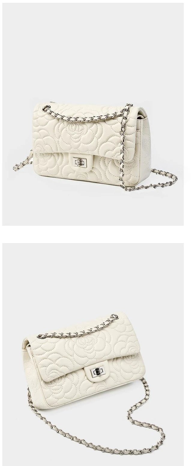 Alt view image 2 of 3 - Women Genuine Leather Shoulder Bags Classic Crossbody Purses for Lady Handbag White