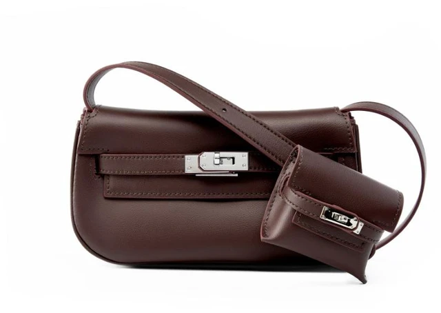Main image of Genuine leather Moove Kelly Mini Multi Functional Saddle Women's Bag Purple